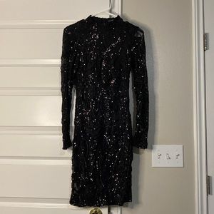 Black sequin dress
